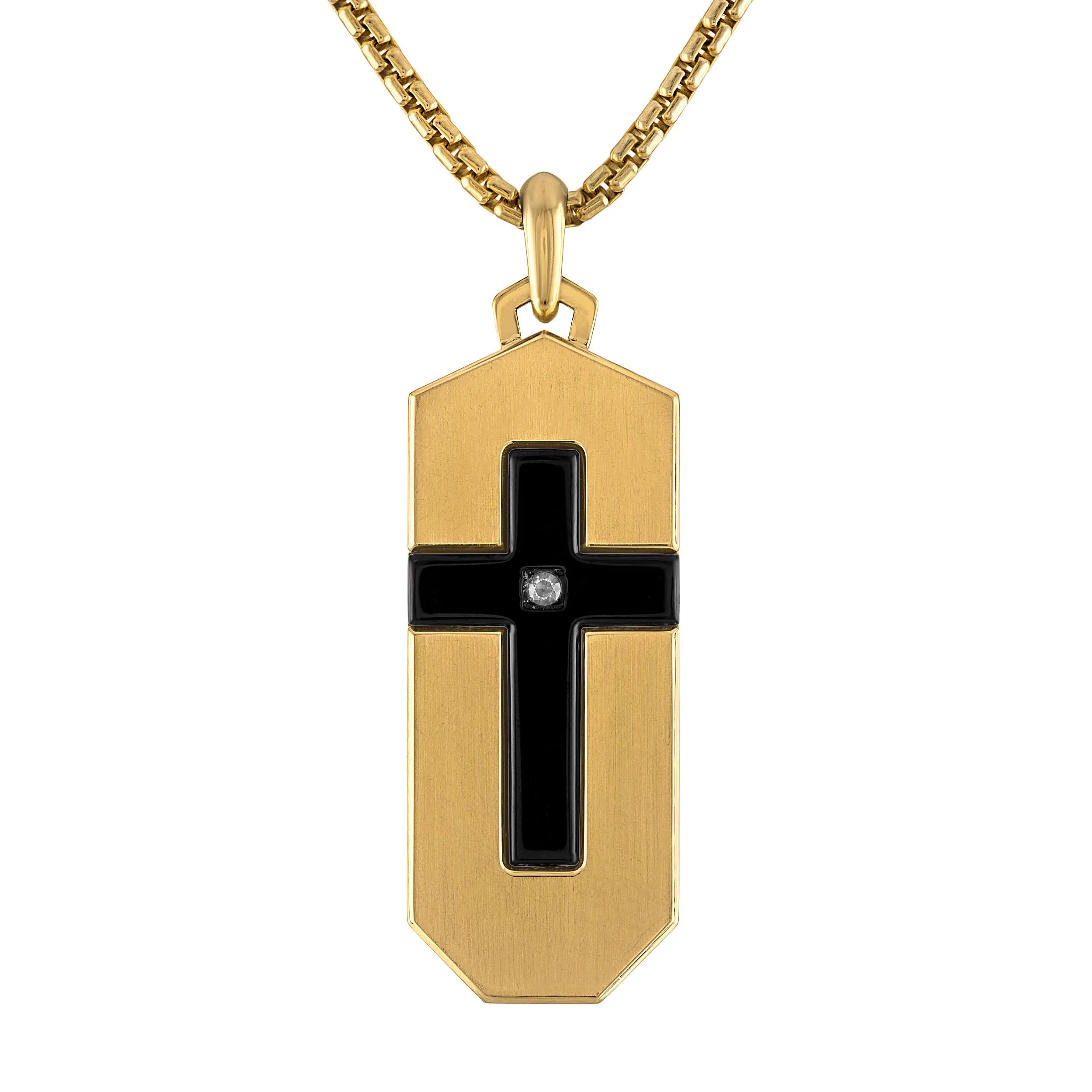 Bulova Jewelry Icon Stainless Steel Dog Tag Pendant