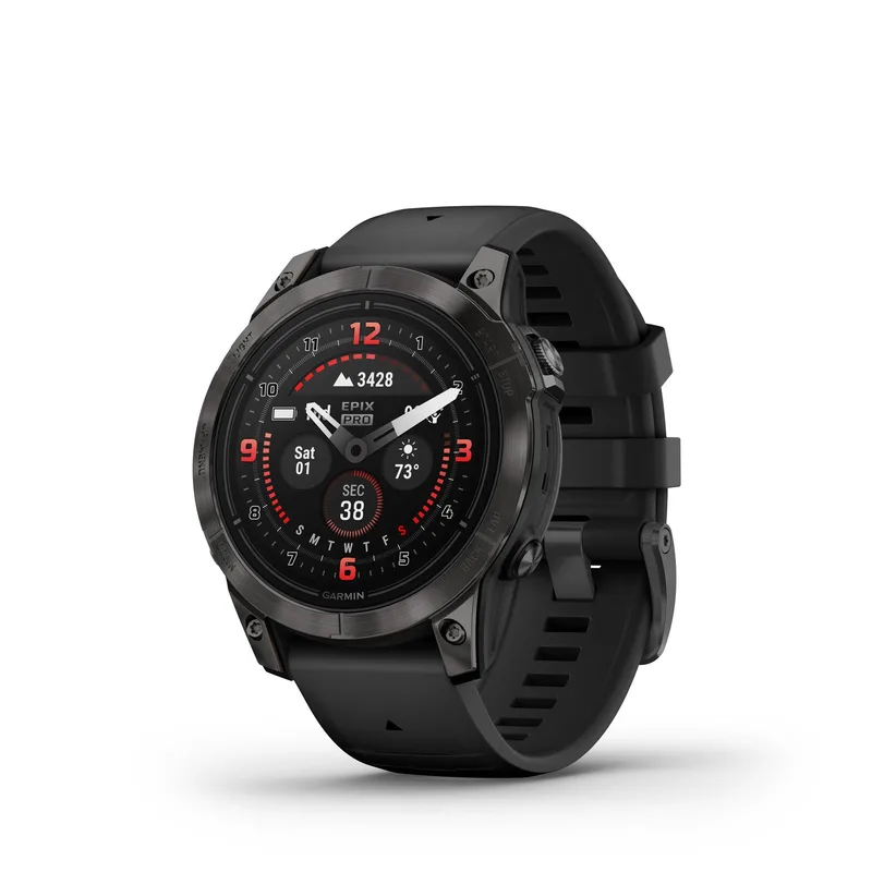 Garmin® Epix Pro (Gen 2) 47Mm Smartwatch Sapphire Ed Carbon Gray W/ Black Band