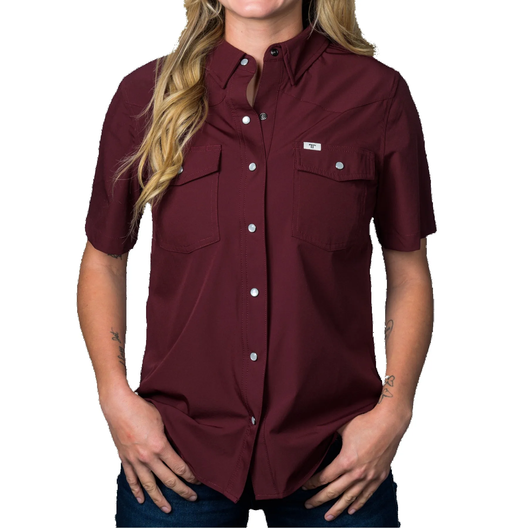 Women's Ferrell® Short Sleeve Snap Shirt view 4