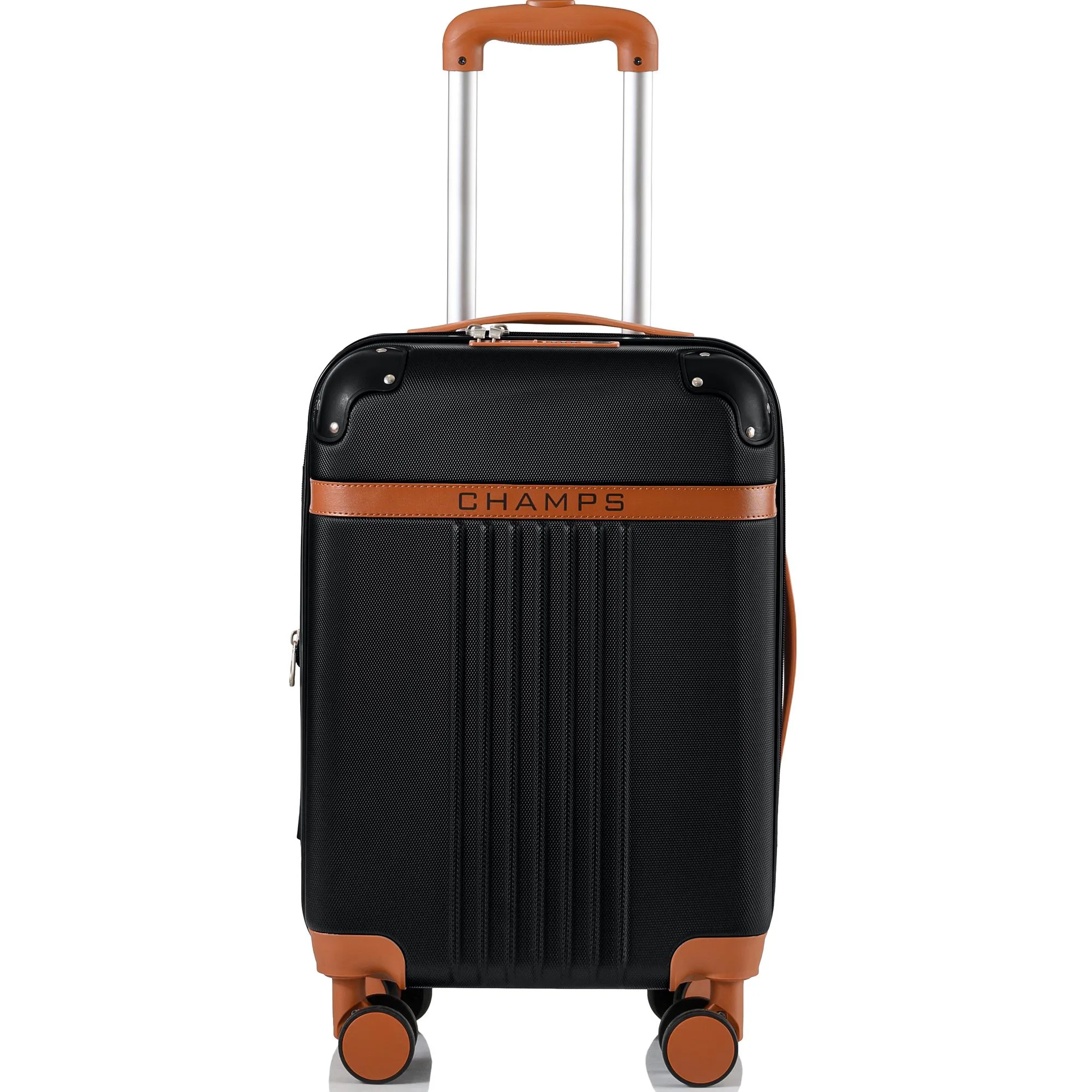 Champs Luggage Vintage Carry On Spinner Size 21" X 13.5 - Black