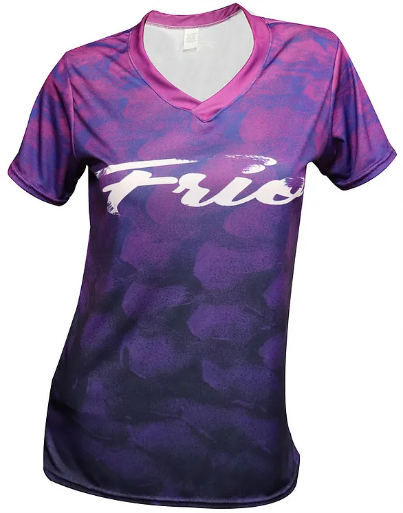 Ladies V-Neck Cap Sleeve Shirt