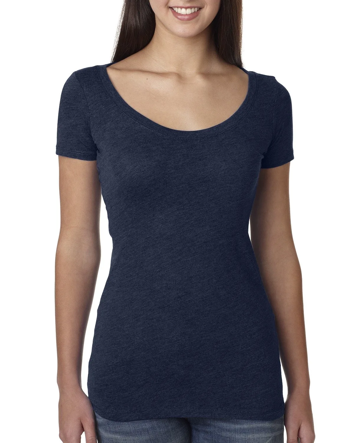 NEXT LEVEL APPAREL Ladies' Triblend Scoop view 3