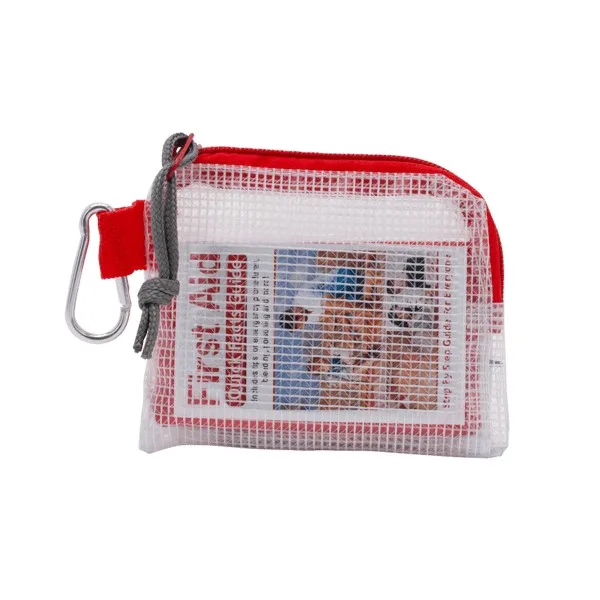First Aid Kit in a Zippered Clear Nylon Bag view 3