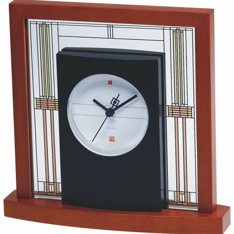 Bulova Clocks Willits Frank Lloyd Wright Collection Tabletop Clock