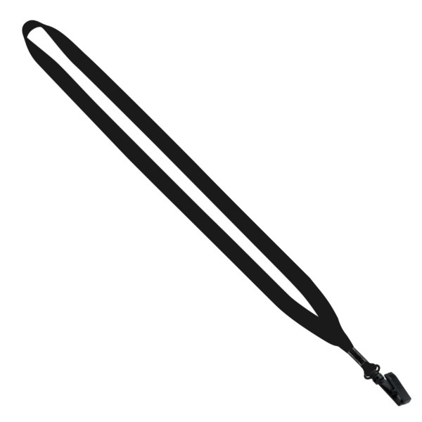 1/2" Polyester Lanyard with Plastic Bulldog Clip