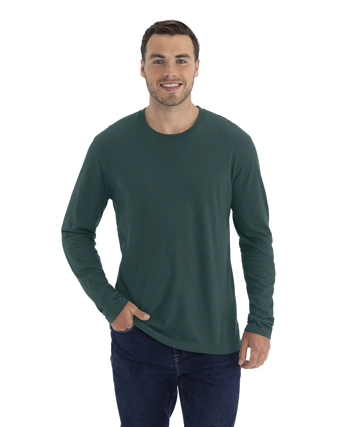 NEXT LEVEL APPAREL Men's Cotton Long-Sleeve Crew view 4