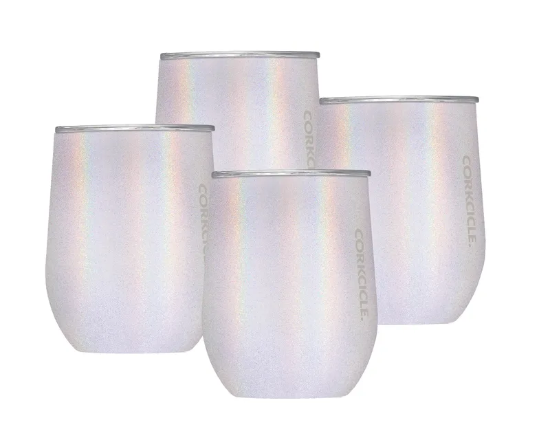 Corkcicle 12 Oz. Stemless Wine Cup - Sparkle Unicorn Magic, 4 Pack