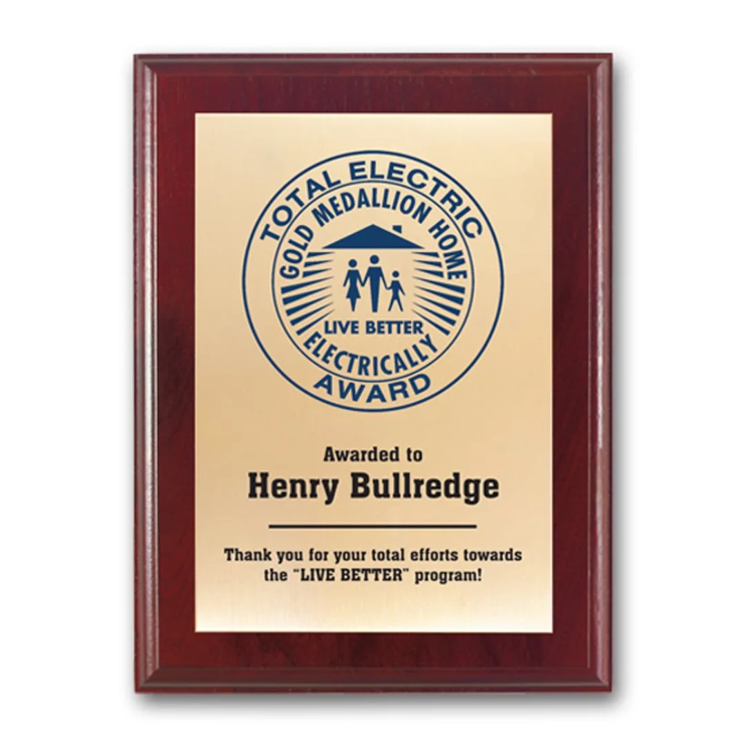 Screenprint Brass - Mahogany