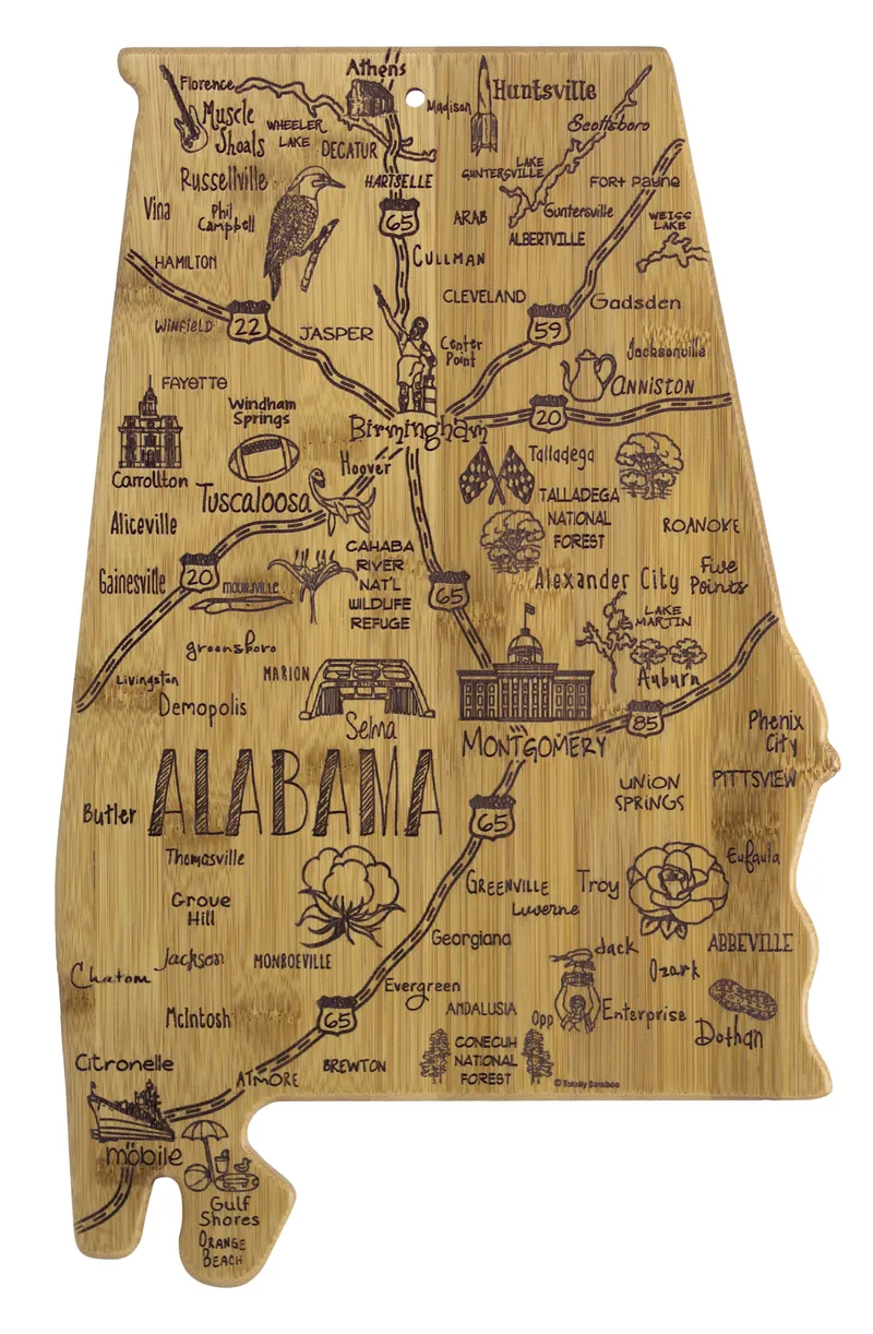 Destination Alabama Cutting & Serving Board