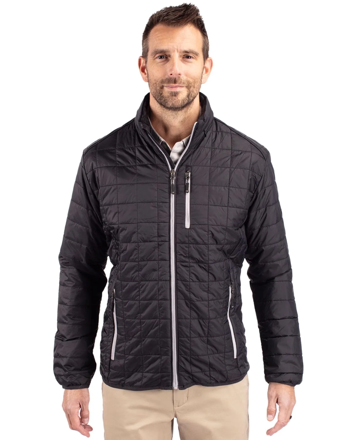 Cutter & Buck Rainier PrimaLoft? Mens Eco Insulated Full Zip Puffer Jacket