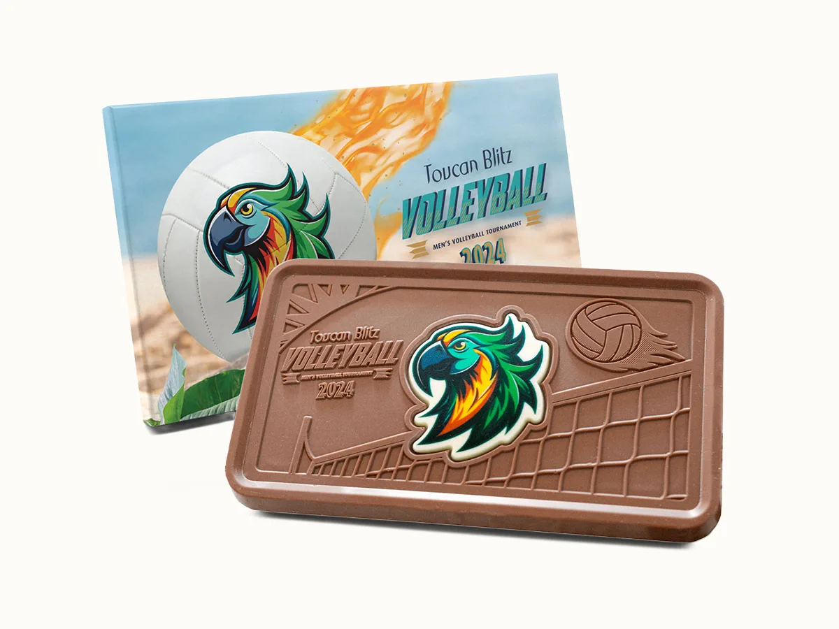 Mighty 8oz. Engraved Combo Chocolate Bar with Classic Custom Packaging view 2