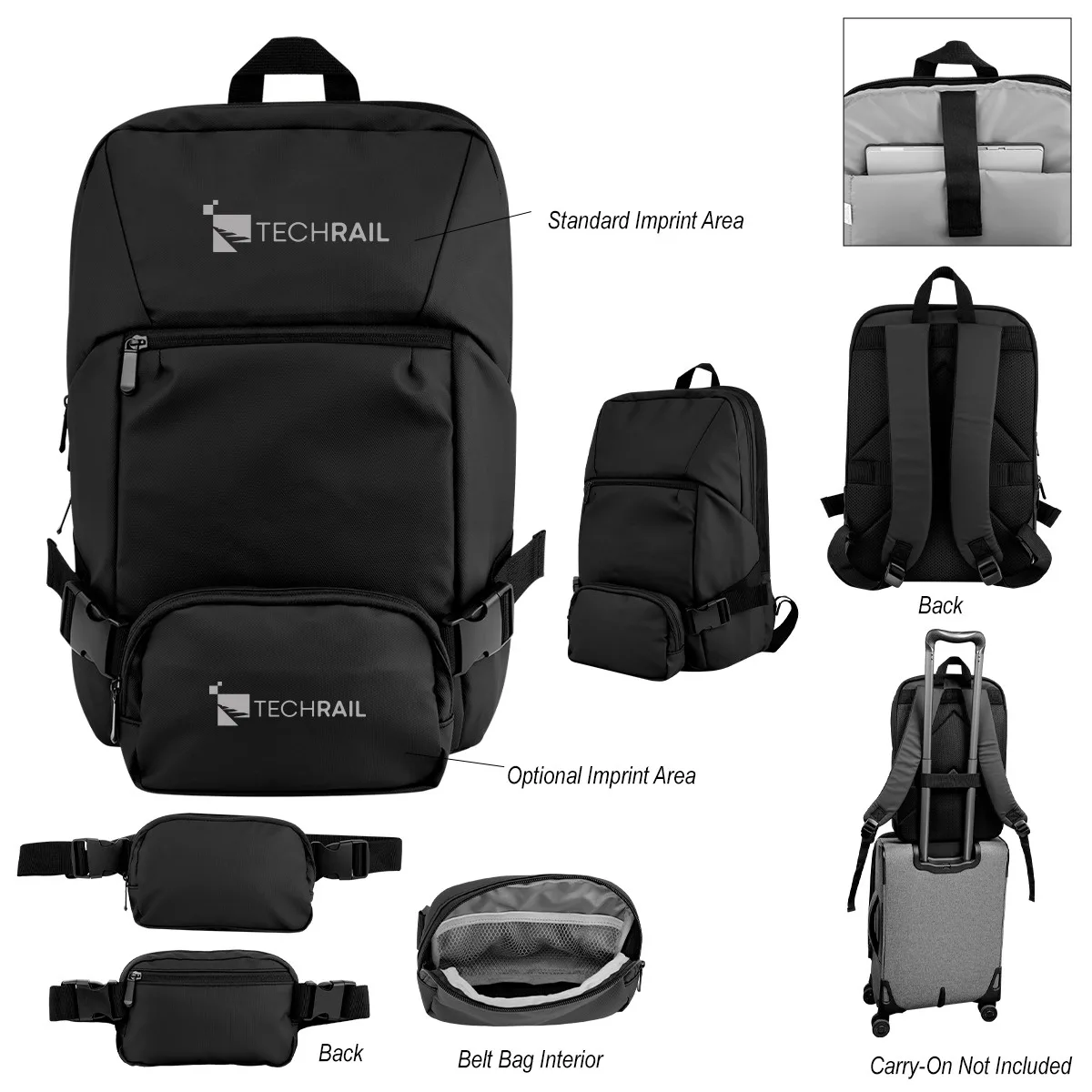 Yosemite Backpack With Removeable Belt Bag view 2