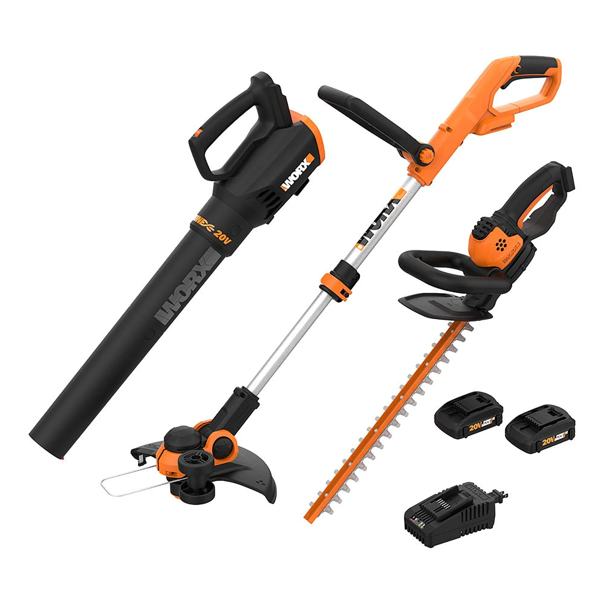 Worx 3 Piece 20V Power Share Lawn & Garden Combo Kit