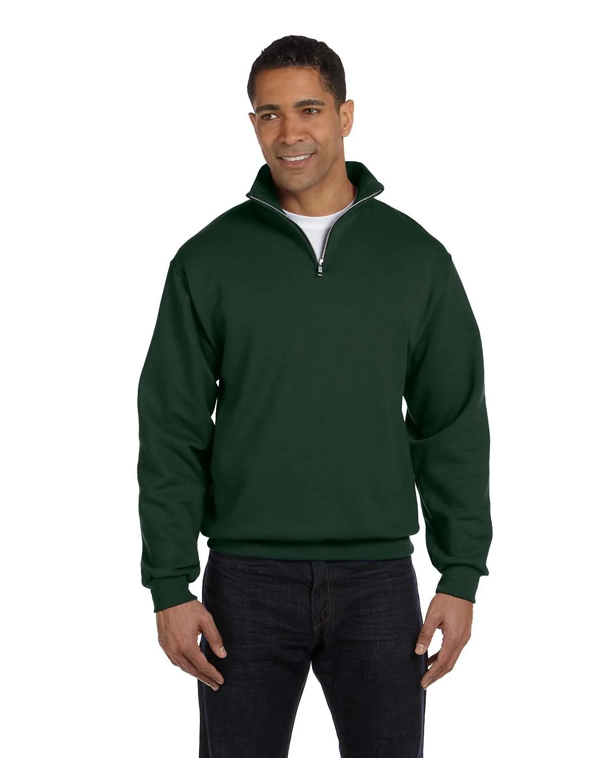 Jerzees Adult NuBlend® Quarter-Zip Cadet Collar Sweatshirt view 5
