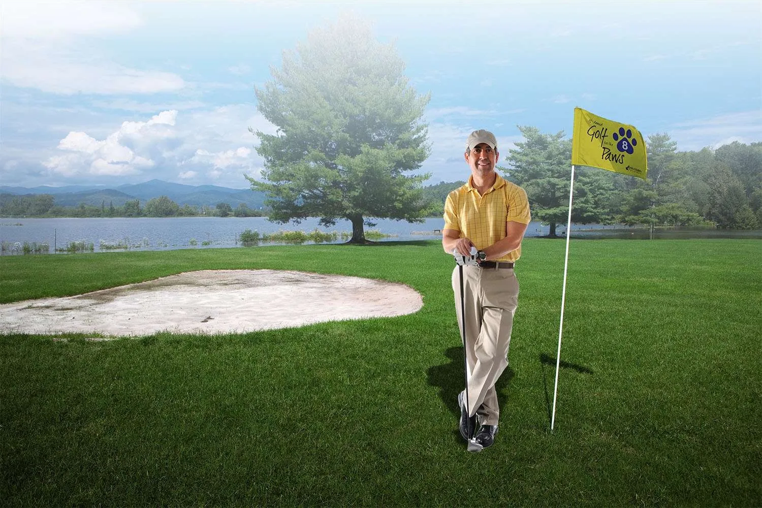 Golf Flag with Canvas Heading Double-Sided view 4