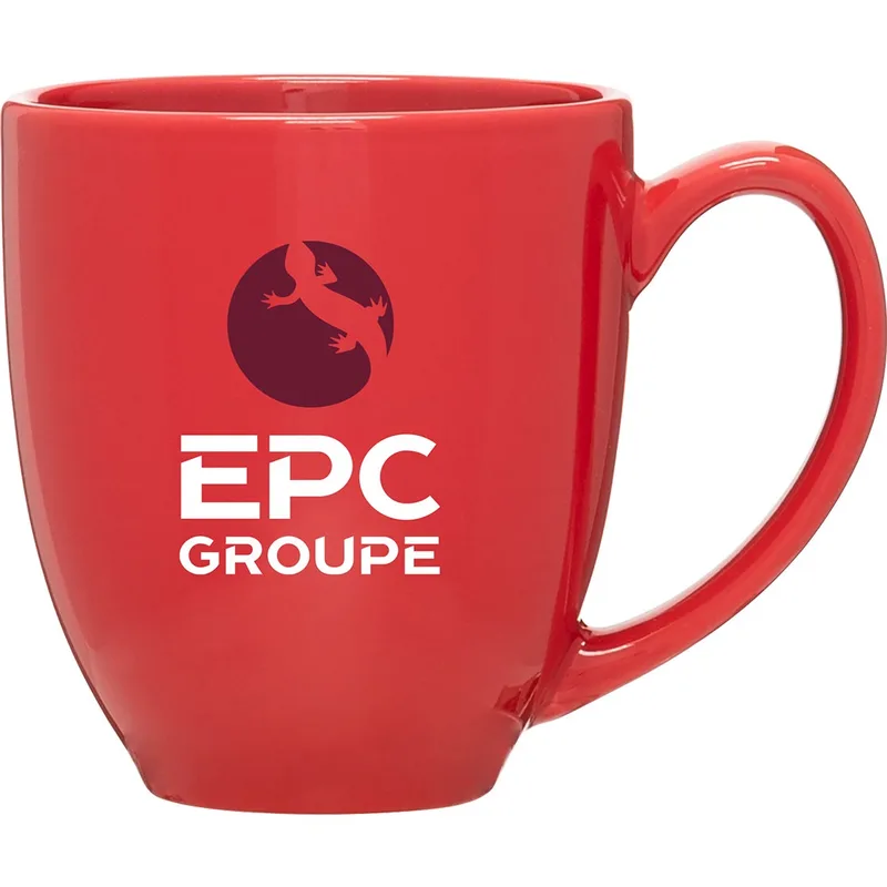 15 oz Bistro Ceramic Mug (Glossy Red)