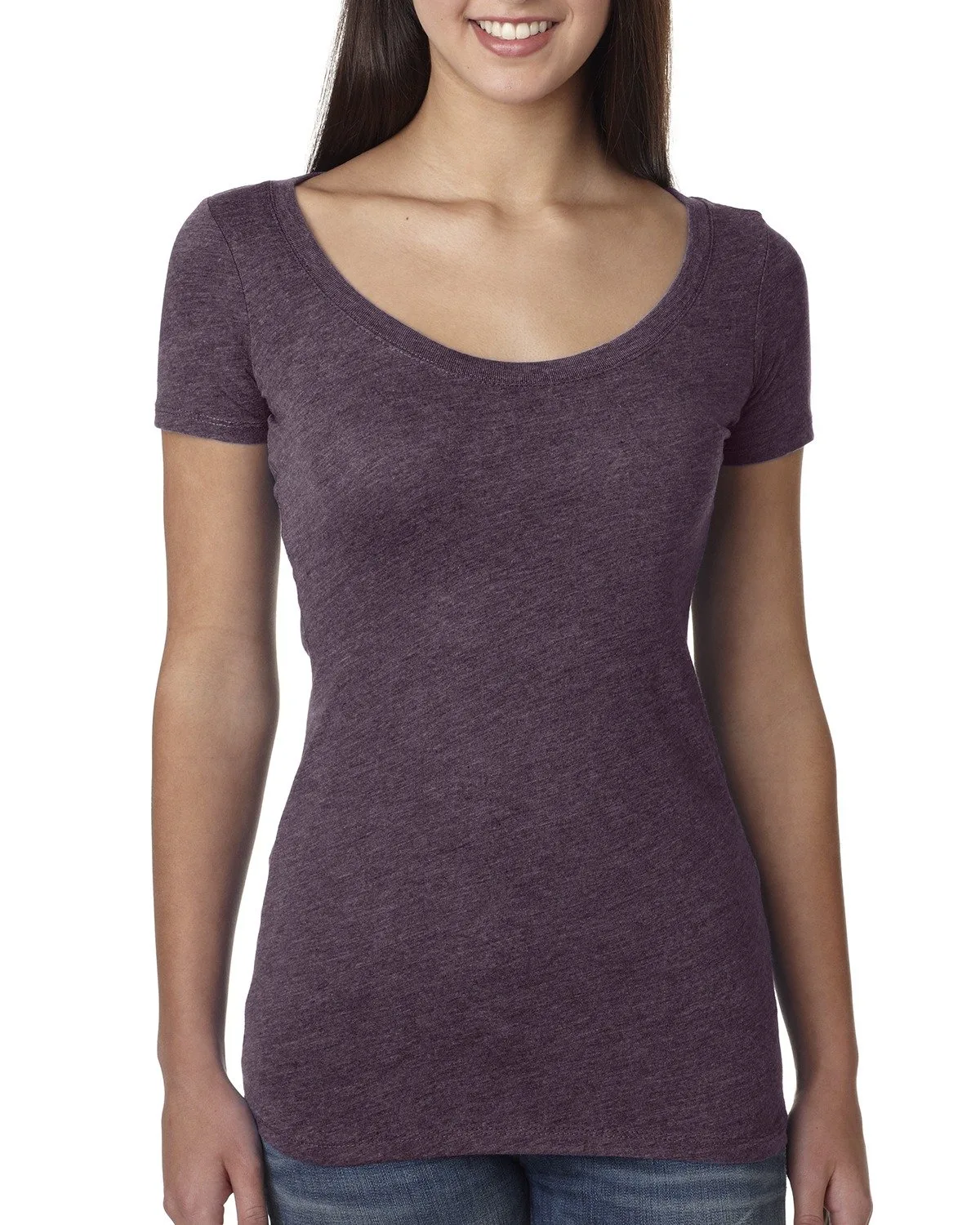 NEXT LEVEL APPAREL Ladies' Triblend Scoop view 4