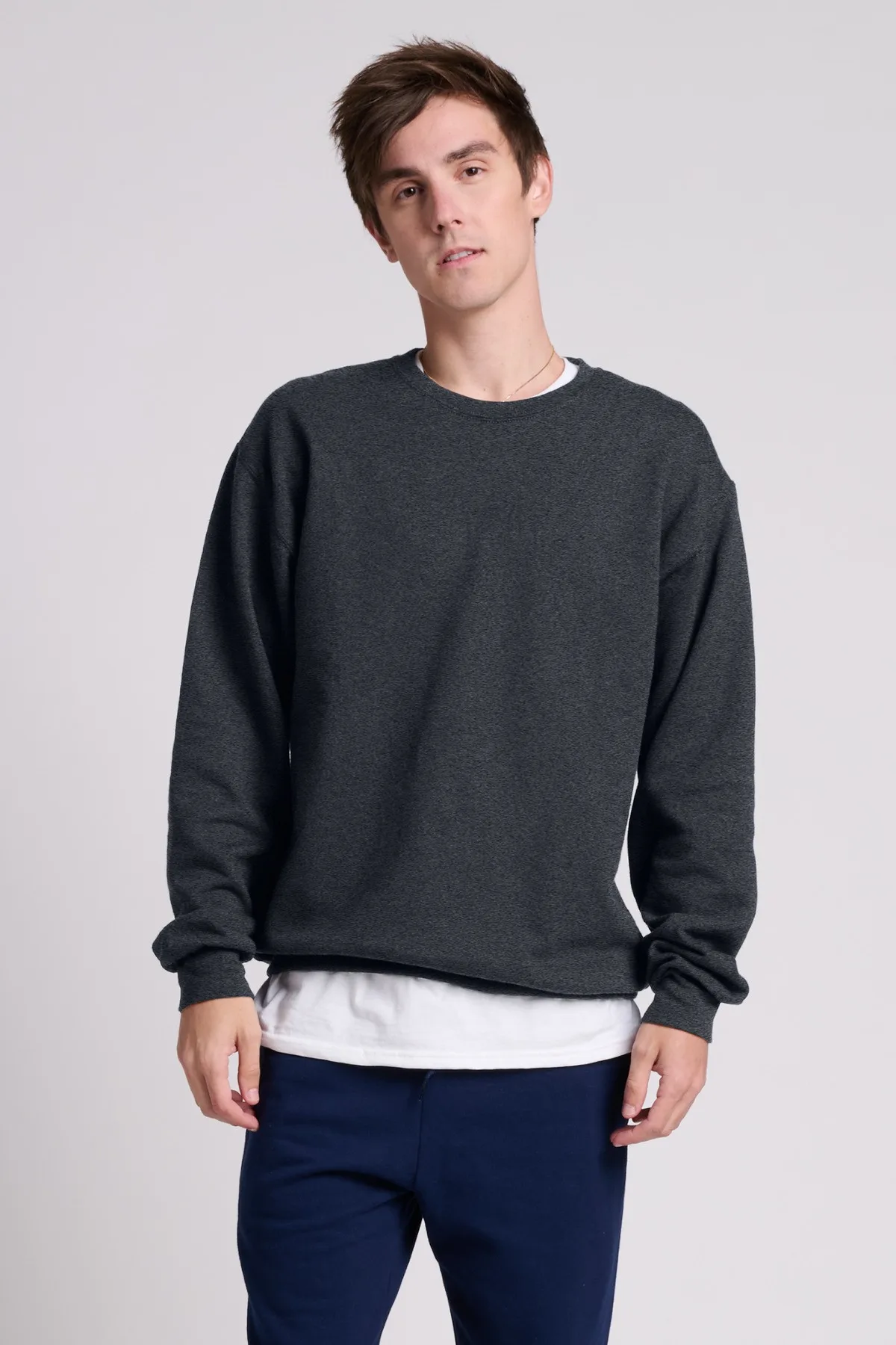 Jerzees Ultimate™ Unisex CVC Ring Spun Crewneck Sweatshirt view 3