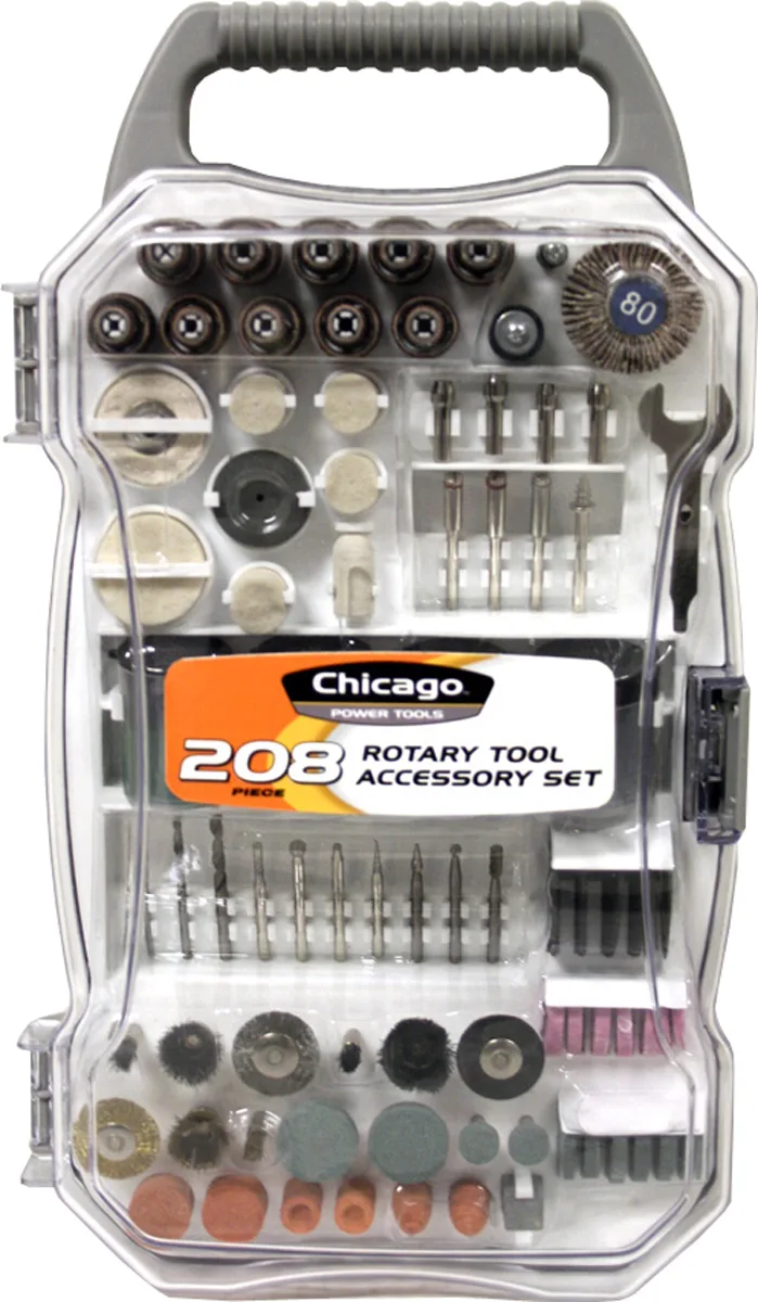 Allied Chicago Power Tool 208-Piece Rotary Tool Accessory Set
