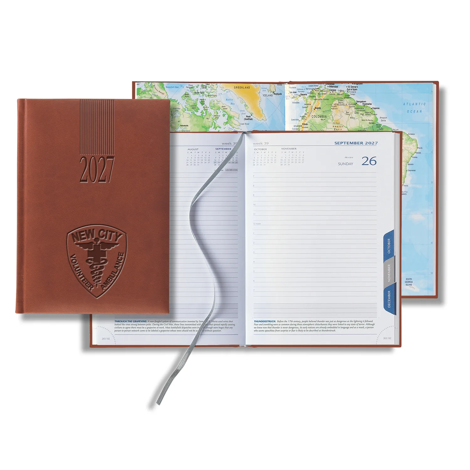 Castelli Tucson Medio White Page Tabbed Daily Diary view 3