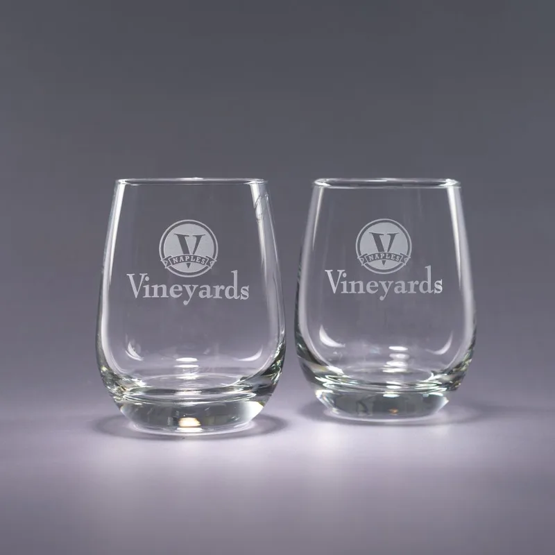 15.5 Tangent Stemless Wine Glasses (Set of 2)