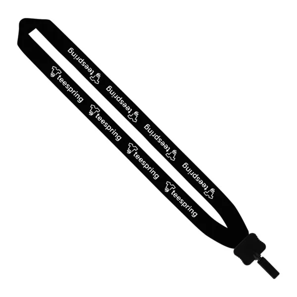 1" Cotton Lanyard with Plastic Clamshell & Bulldog Clip