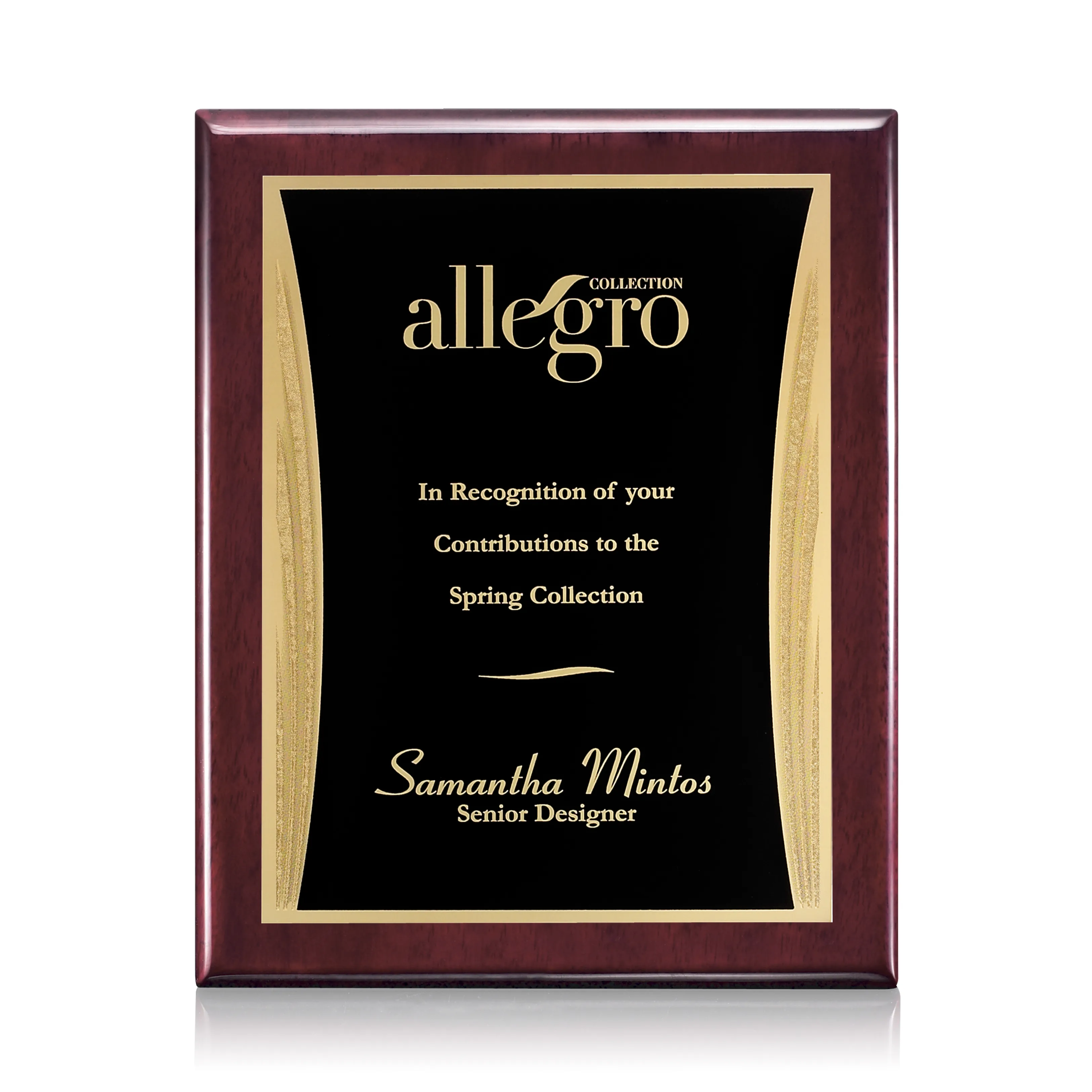 Oakleigh/Showtime Plaque - Rosewood Finish — Oakleigh/Showtime Plaque - Rosewood Finish