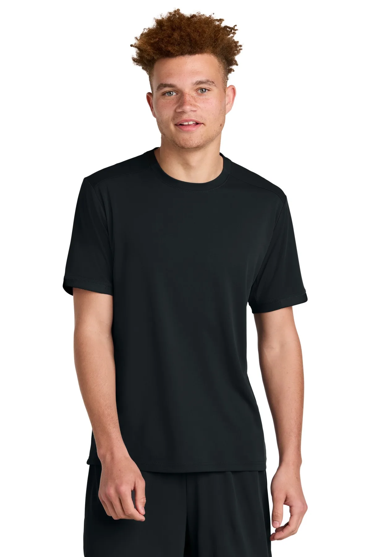 Sport-Tek® Club Short Sleeve Crew — Black