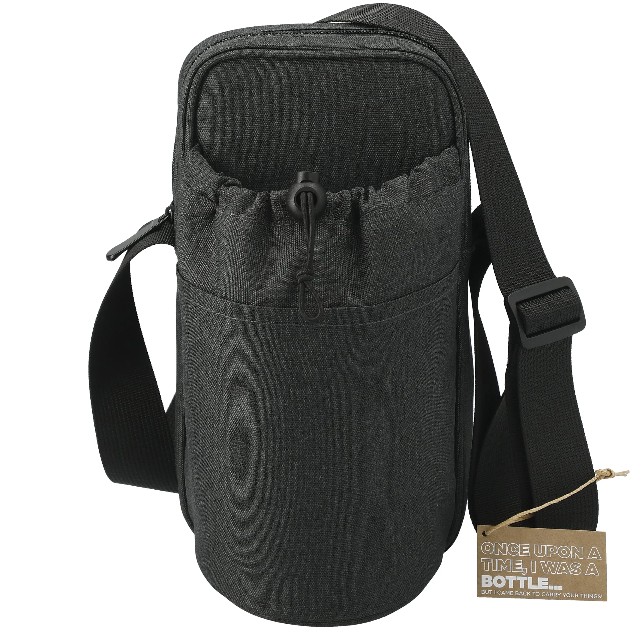 Traver rPET Adjustable Bottle Sling Cooler w/Pouch view 2