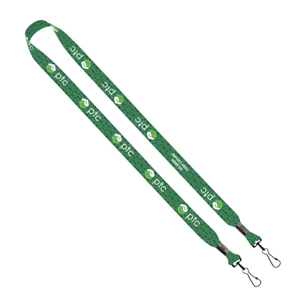 3/4" rPET Dye-Sublimated Double-Ended Lanyard With Metal Crimp and Swivel Snap Hook view 2