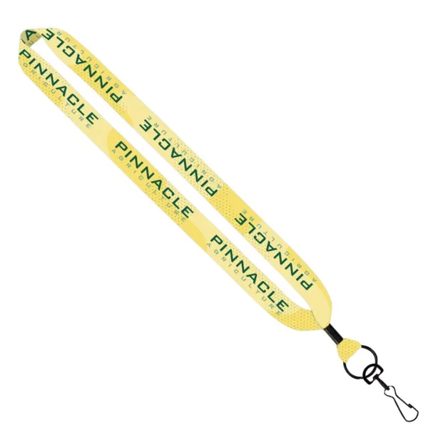 1" Dye Sublimated Lanyard with Metal Crimp & Metal Swivel Snap Hook view 2