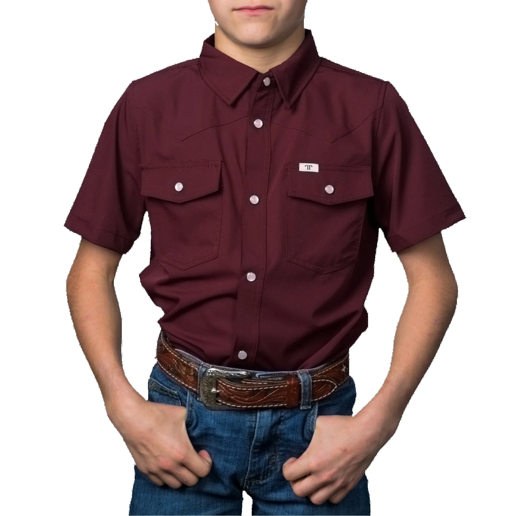 Youth Ferrell® Short Sleeve Snap Shirt view 5