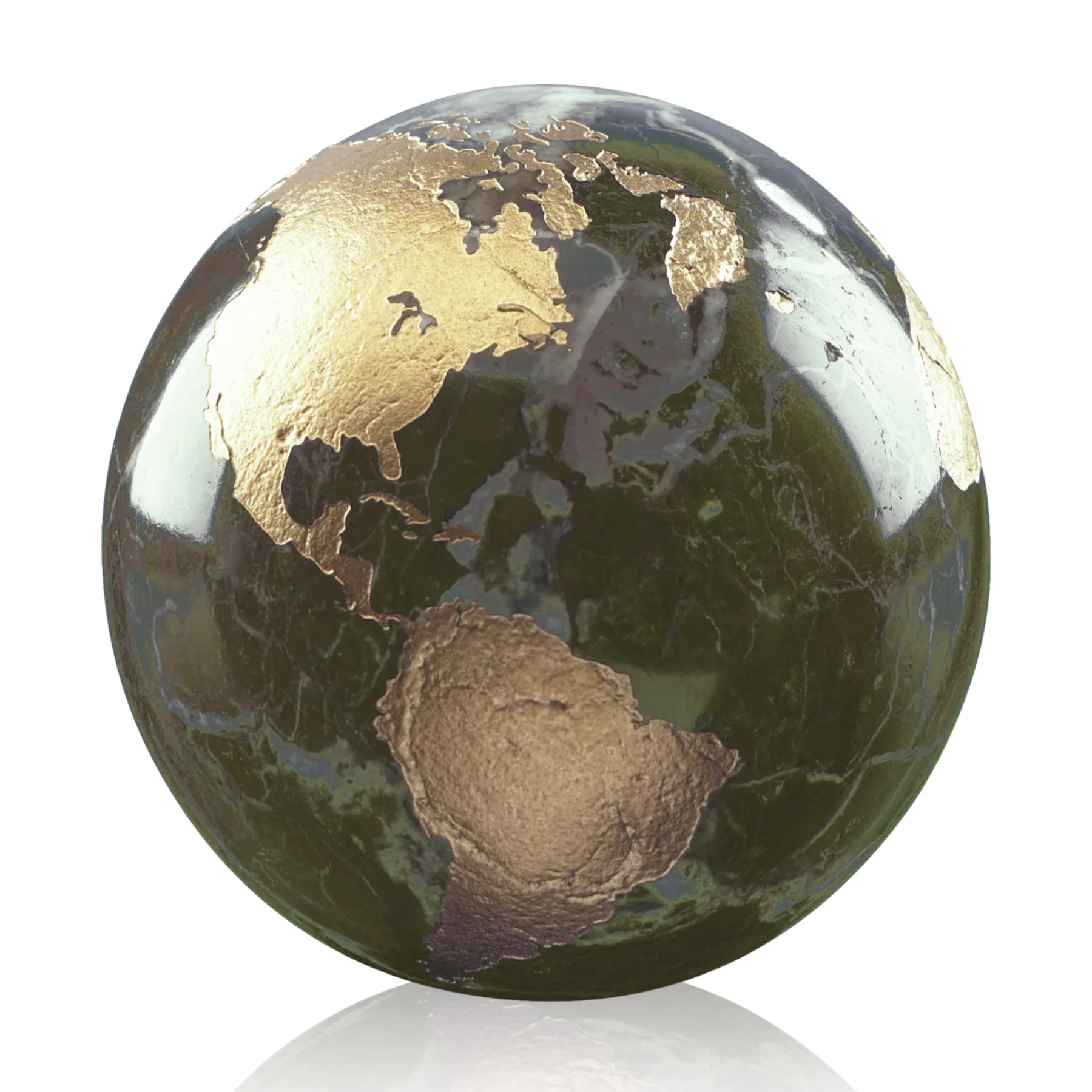 Gold Filled Marble Globes — Gold Filled Marble Globes
