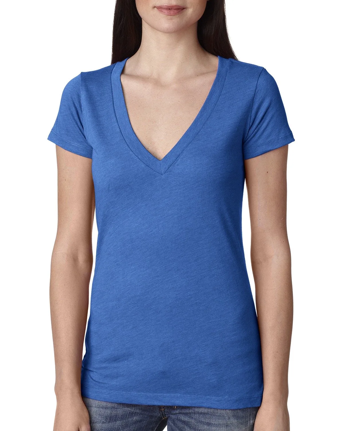 NEXT LEVEL APPAREL Ladies' Triblend Deep V view 7