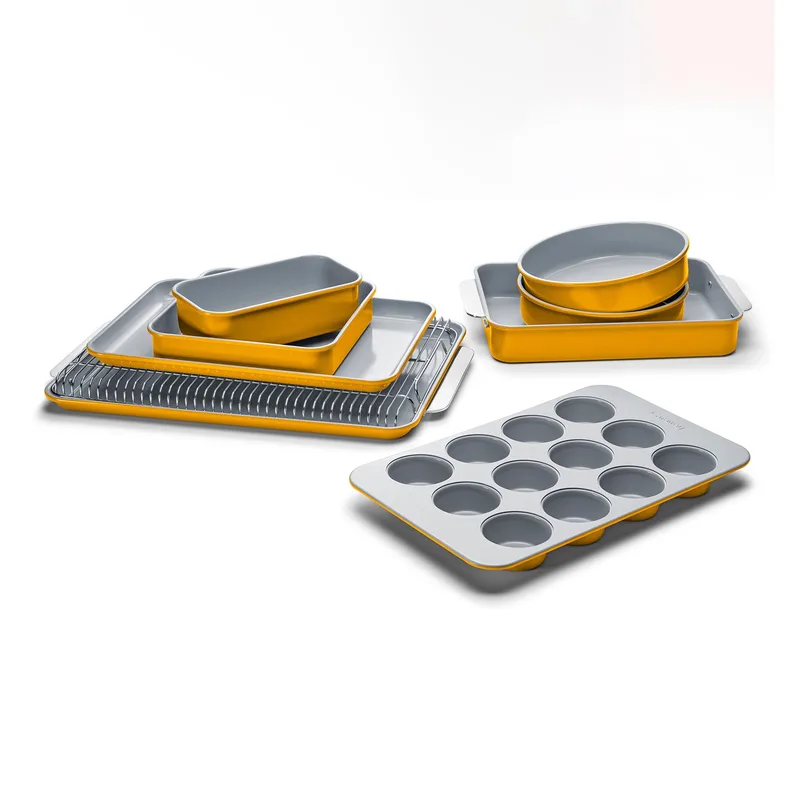 Caraway 11Pc Non-Toxic Nonstick Ceramic Mega Bakeware Set - Marigold