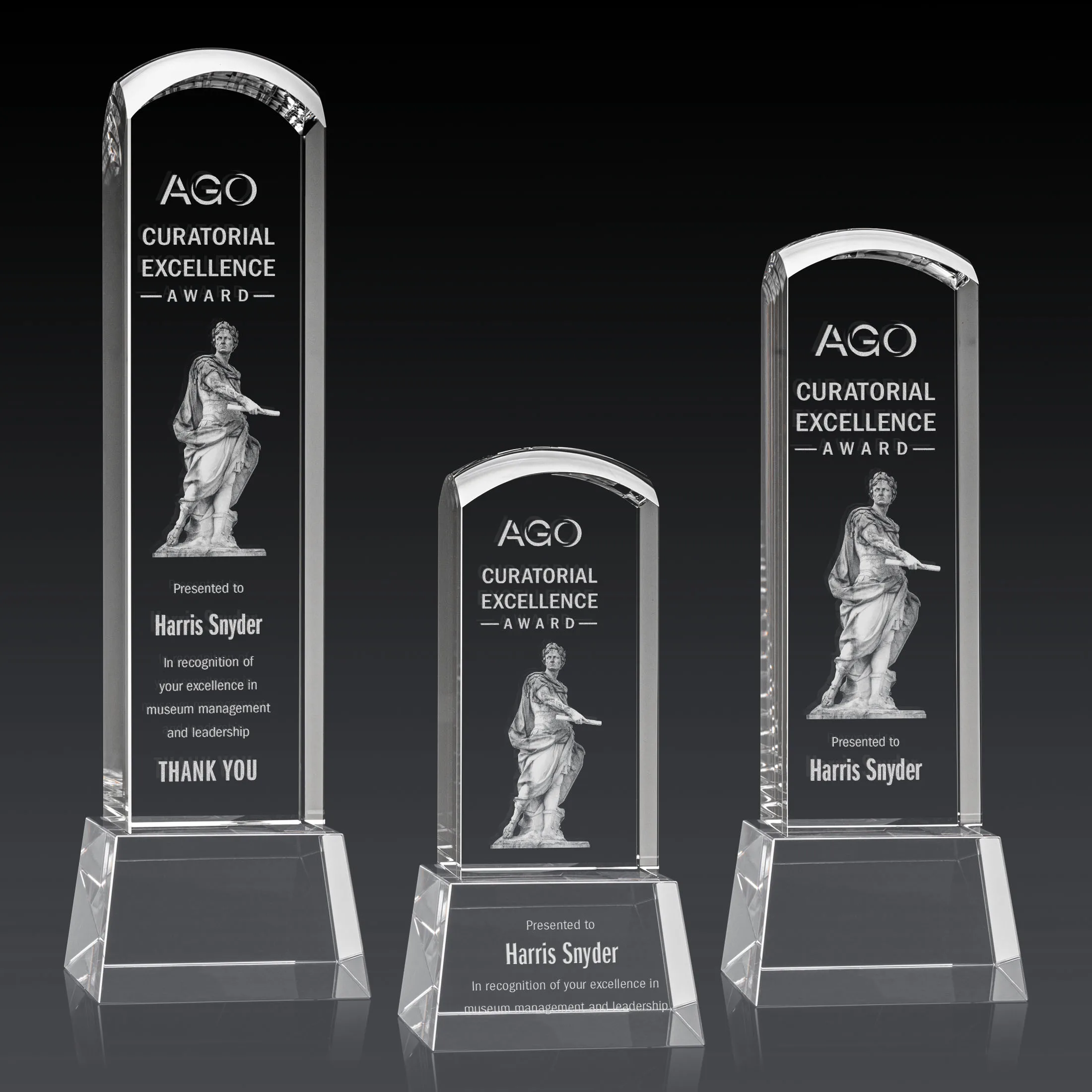 3D Etching, On Base, Clear