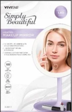 Vivitar® Lighted LED Lavender Vanity Mirror