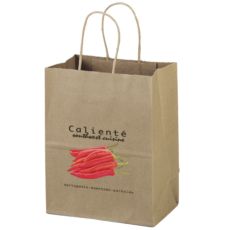 Eco Mini - Kraft-Brown Shopper - ColorVista (8" x 4 1/2" x 10 3/4")