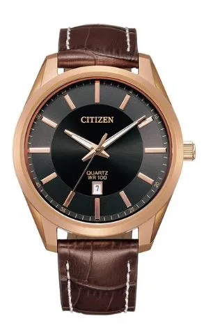 Citizen® Men's Quartz Two-Tone Stainless Steel Bracelet Watch w/Black Dial