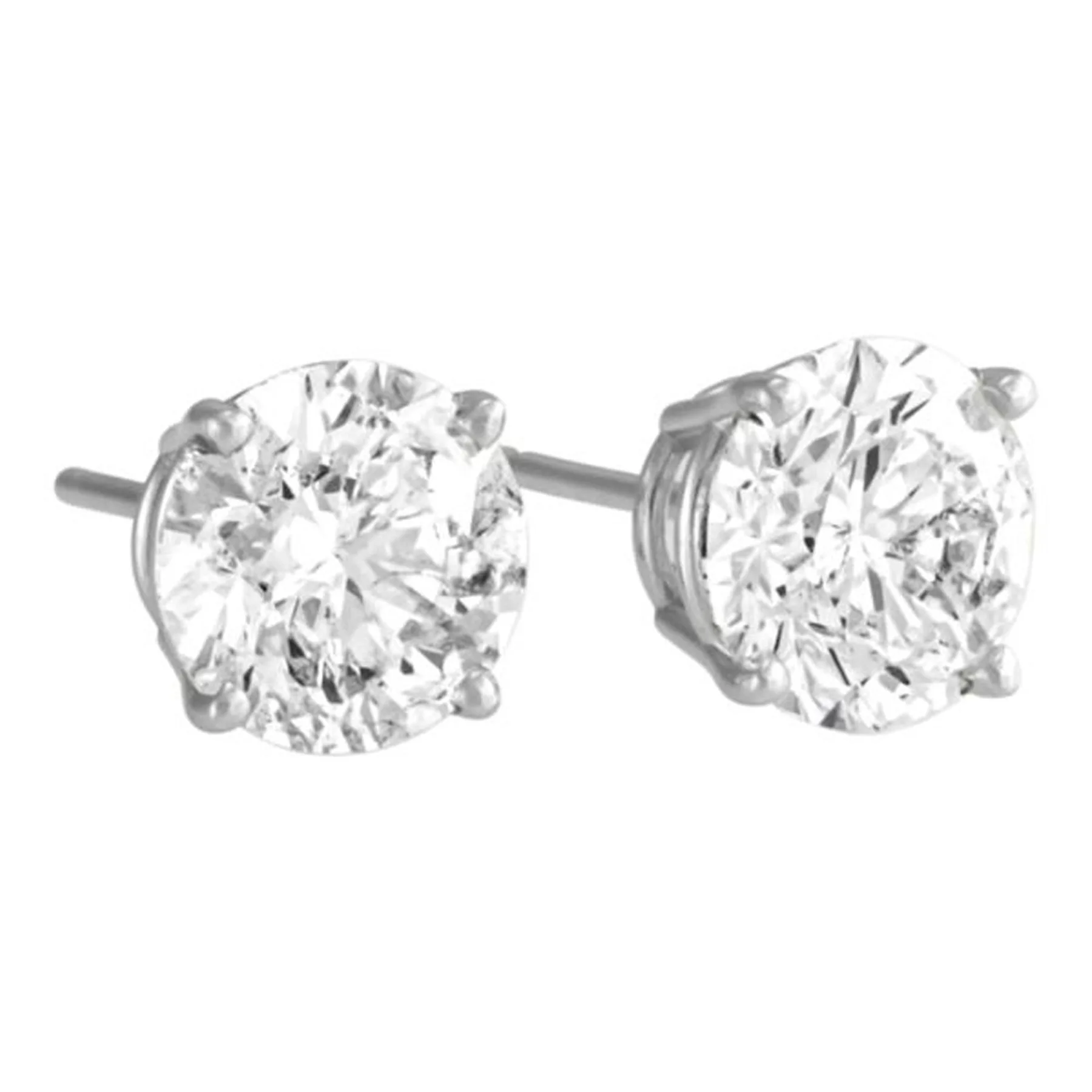 Antwerp Sterling Silver Cubic Zirconia Royal Stud Earrings (2 CTTW)
