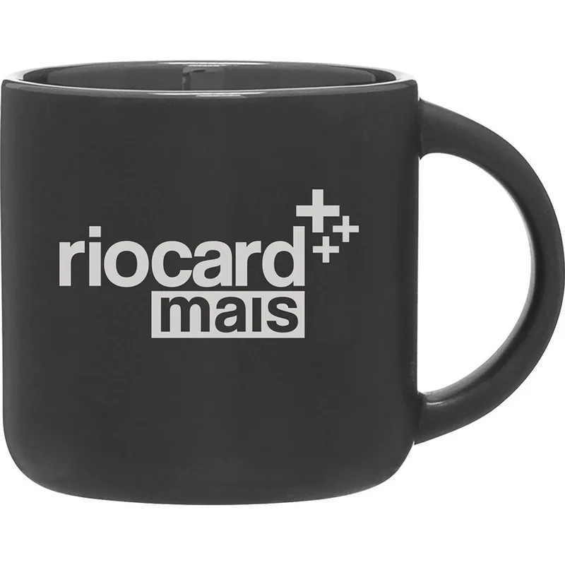 14 oz Minolo Ceramic Mug (Matte Black/Storm Gray)