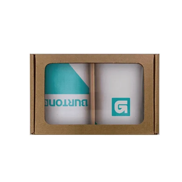 19" Dye-Sublimated Socks (2 pair) in Window Gift Box view 2