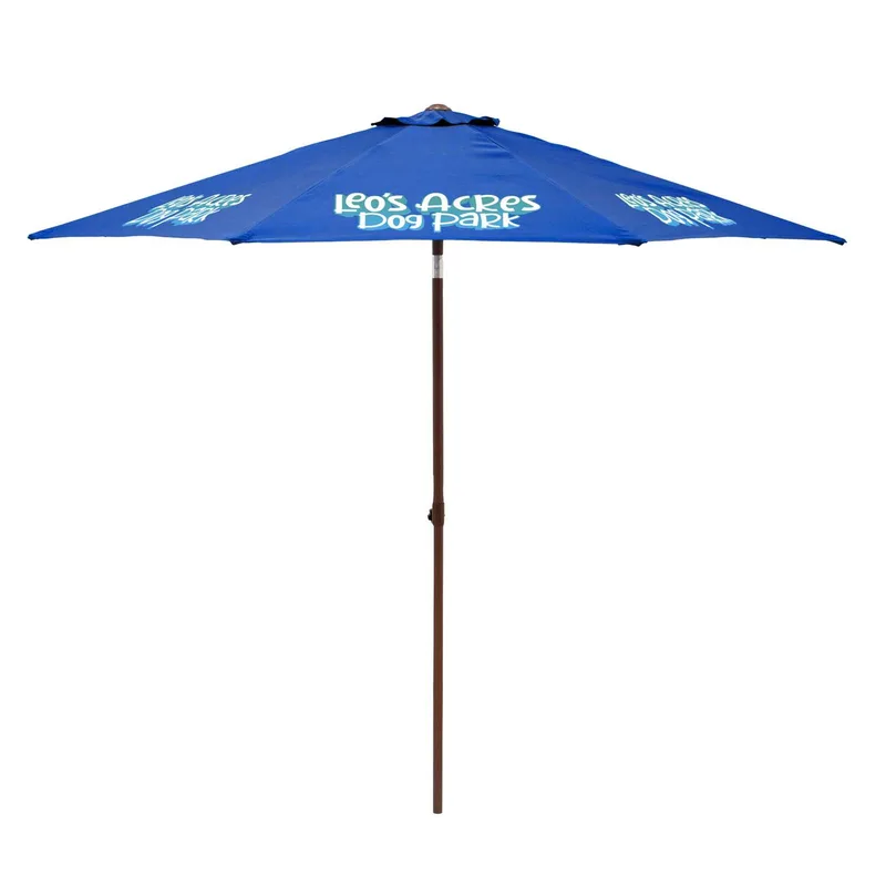 9' Wood Look Tilting Market Umbrella Kit (8 Imprints)