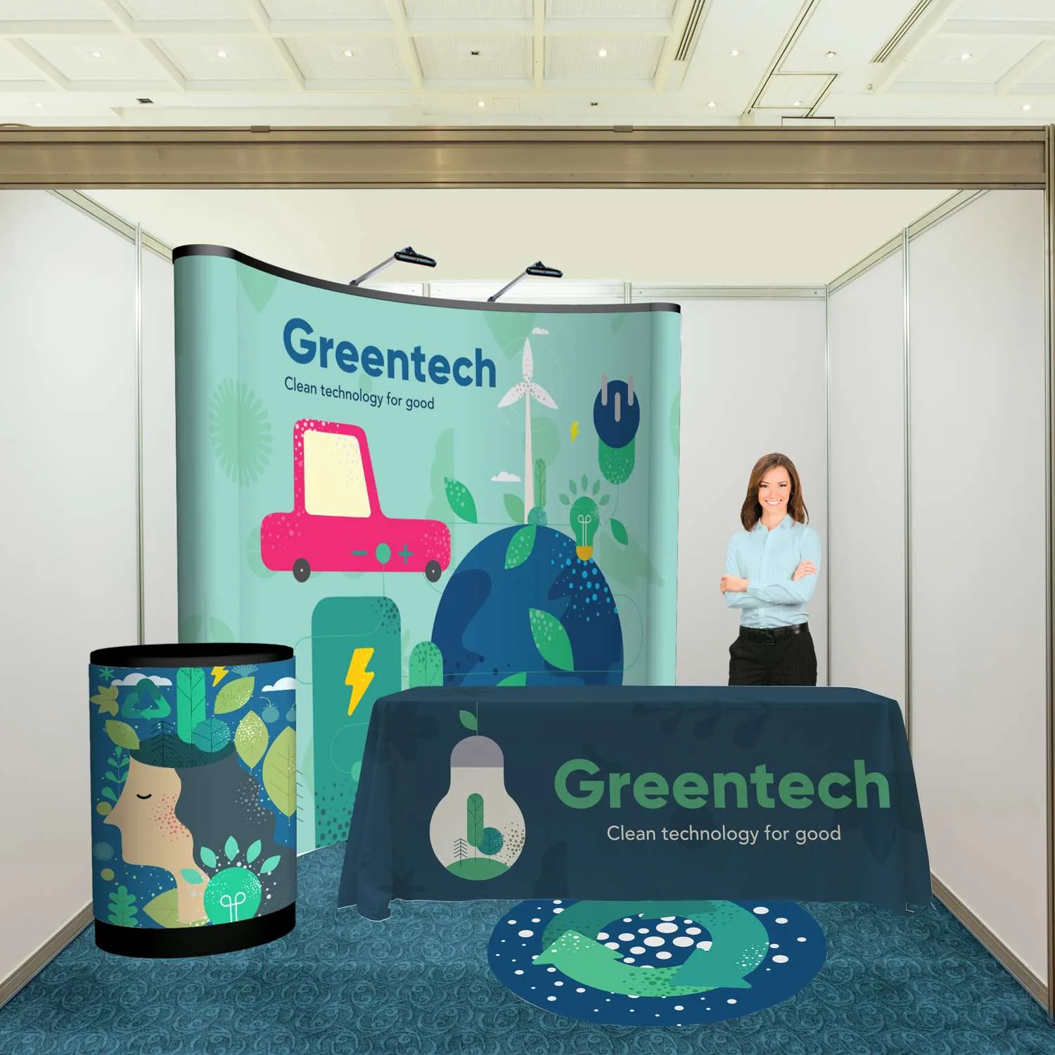 8' Curved ARISE Floor Display Kit (Full Mural) view 5