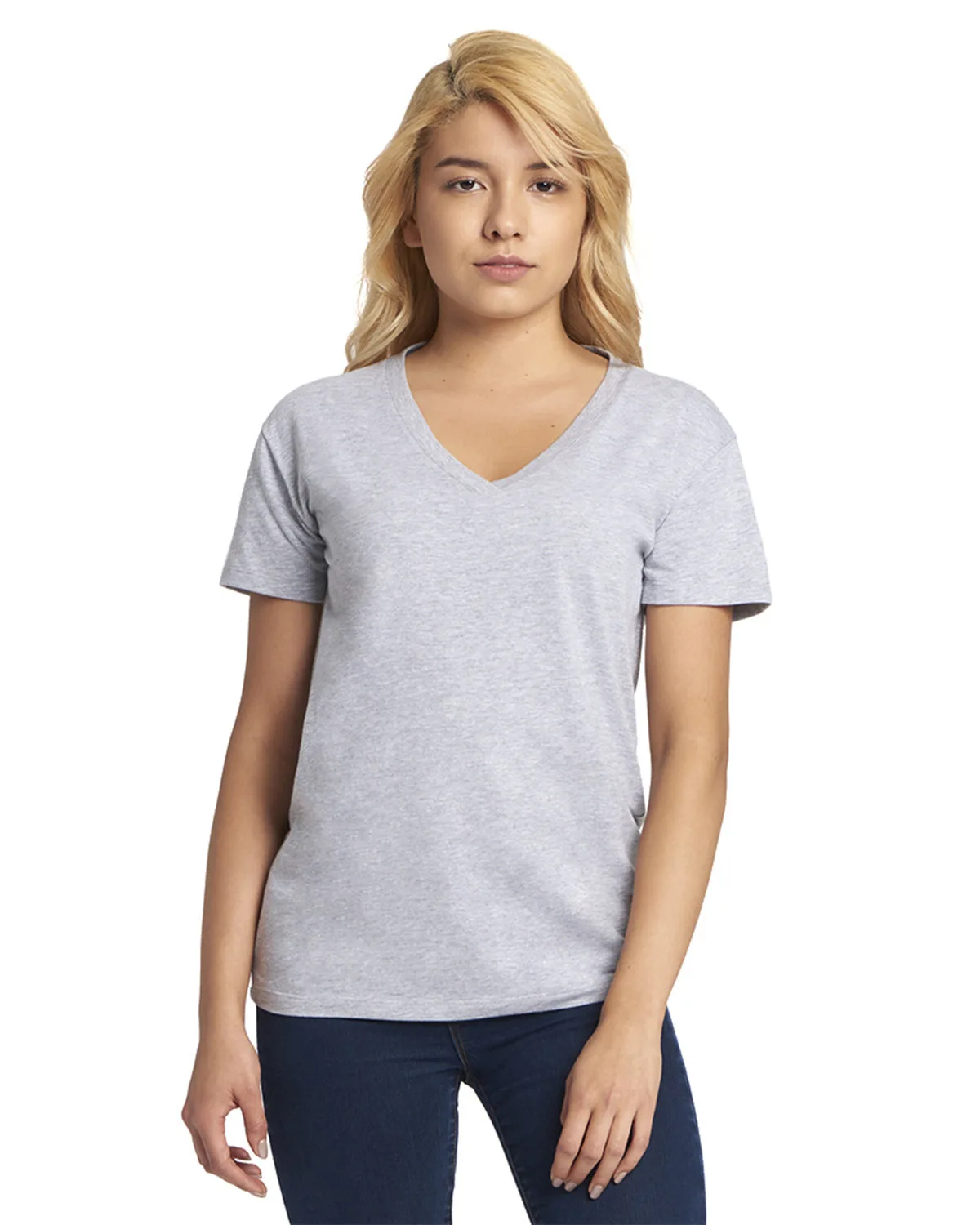 NEXT LEVEL APPAREL Ladies' Relaxed V-Neck T-Shirt view 2