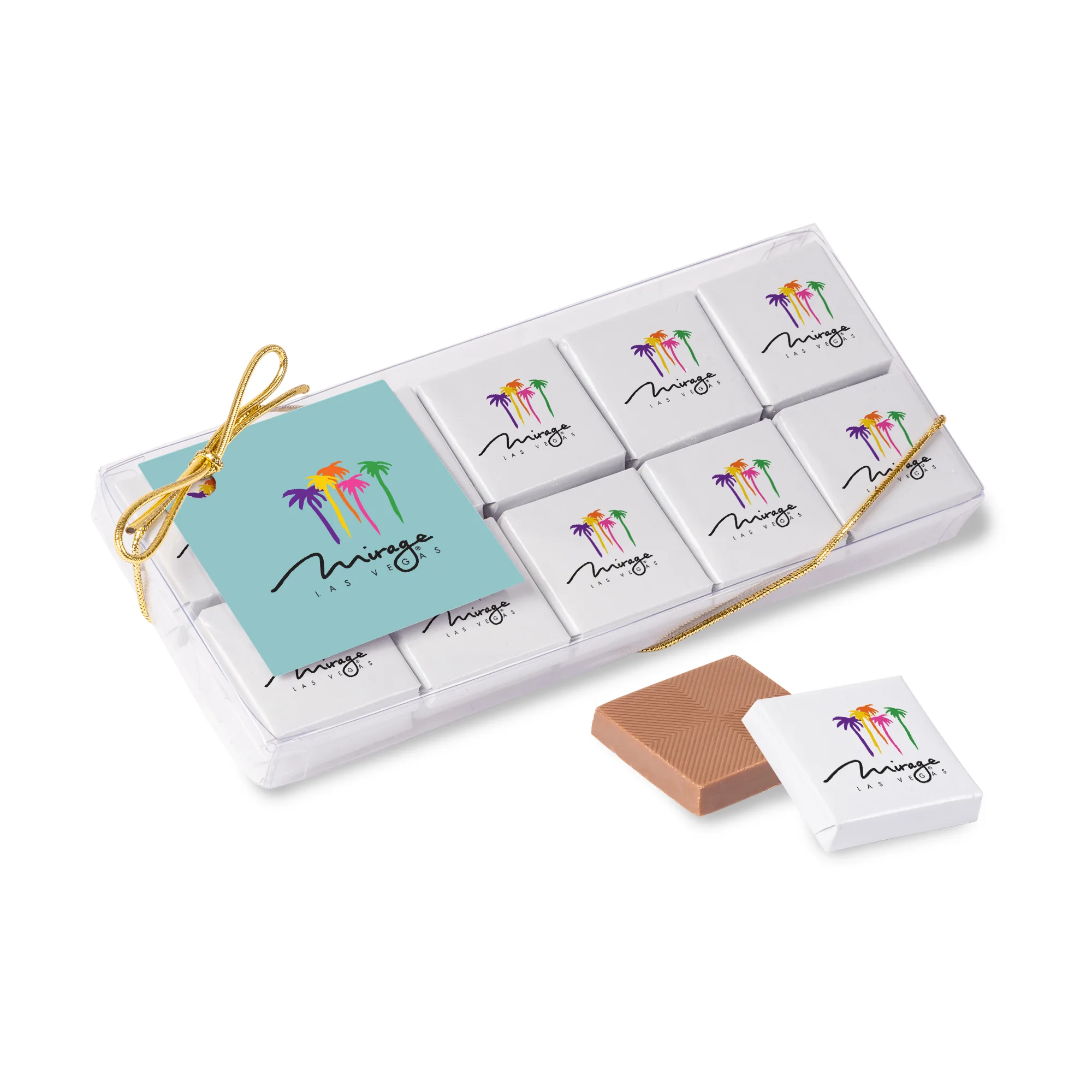 Twenty Piece Chocolate Foiled Square Box-Full Color view 3