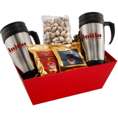 Tray w/Mugs and Pistachios