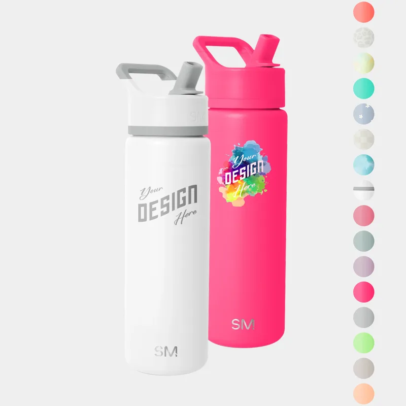 22 oz Simple Modern® Stainless Steel Double-Walled Insulated Summit Water Bottle with Straw Lid