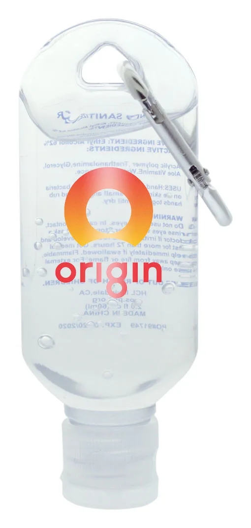 2 Oz. Hand Sanitizer Gel w/Carabiner