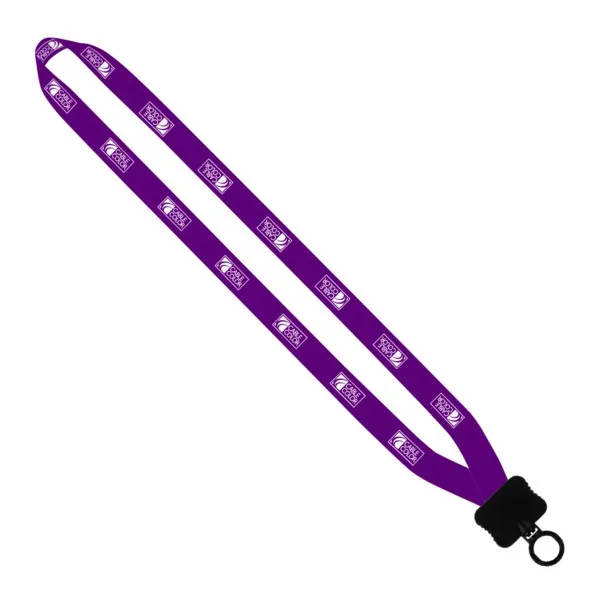 5/8" Tubular Lanyard with Plastic Clamshell & O-Ring view 2